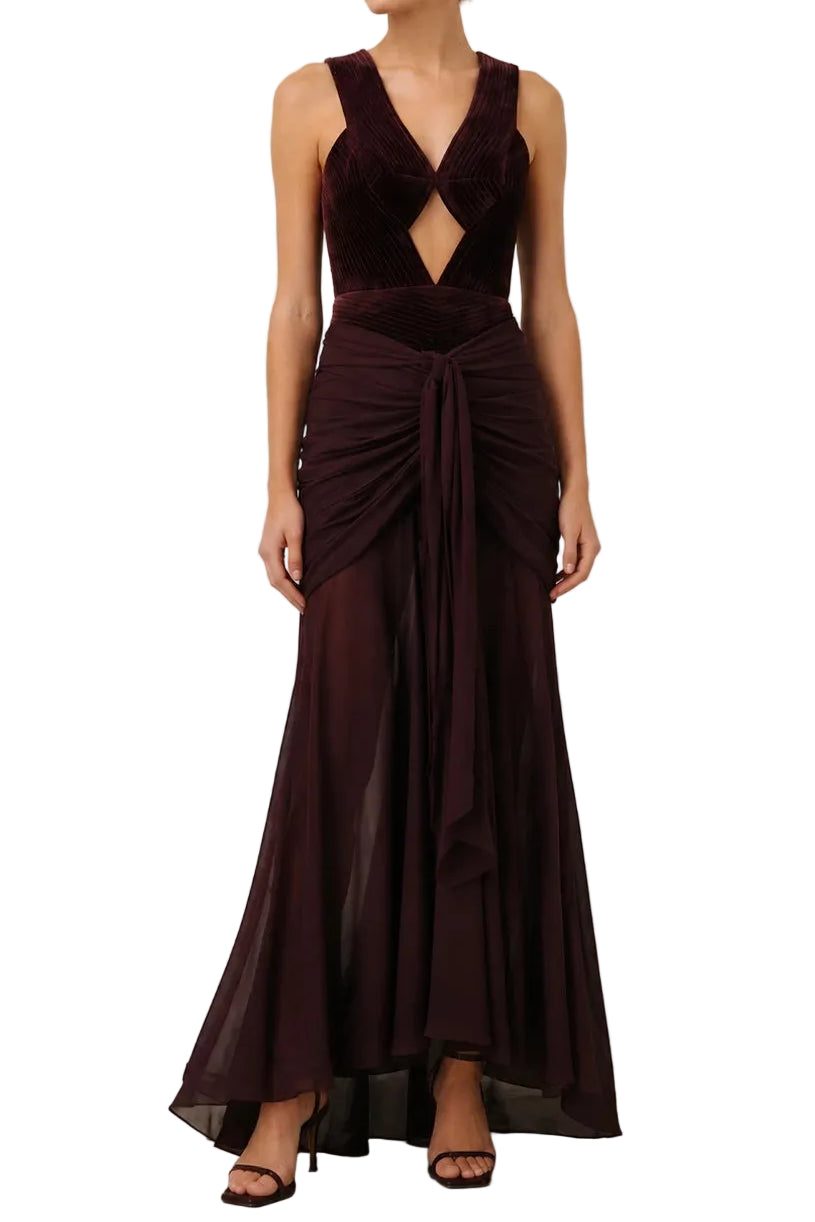 Zimmermann Valiant Draped Slinky Gown