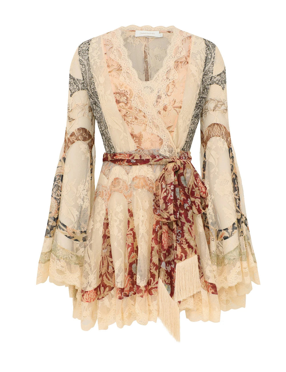 Zimmermann Valiant Panelled Wrap Mini Dress